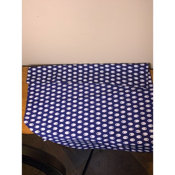 Vintage women’s scarf egg pattern navy blue 20x20 polka dot - Picture 1 of 1